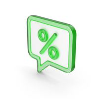 Speech Bubble Percent Glass PNG & PSD Images
