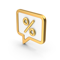 Speech Bubble Percent Metal PNG & PSD Images