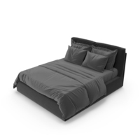 Modern Soft Bed (Black) PNG & PSD Images