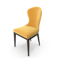 Modern Dining Chair (Yellow) PNG & PSD Images
