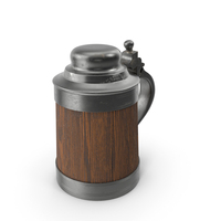 Antique Silver and Oak Beer Stein PNG & PSD Images