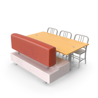 Fast Food Table And Seating PNG & PSD Images
