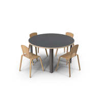 Round Library Table PNG & PSD Images