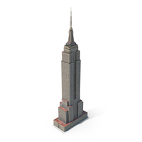 Empire State Building Night Low Poly PNG & PSD Images