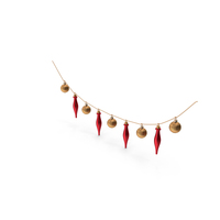 Christmas Bauble Garland PNG & PSD Images