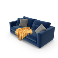 Reversi Sofa 2 Seats (Blue) PNG & PSD Images