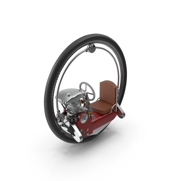 Antique Steering Monowheel Red PNG & PSD Images