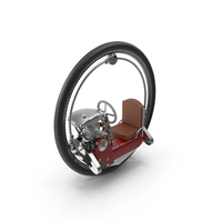 Antique Steering Monowheel Red PNG & PSD Images