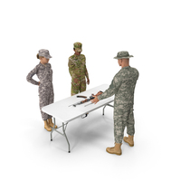 Military Personnel Discussing Weapons Fur PNG & PSD Images