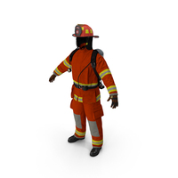 High Visibility Firefighter Suit PNG & PSD Images
