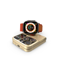 IPhone Flip With Apple Watch Ultra PNG & PSD Images