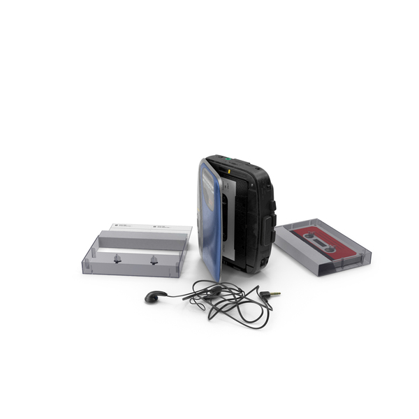 Retro Player With Cassette And Headphones PNG & PSD Images
