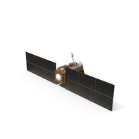 Space Satellite Equipped With Solar Panels PNG & PSD Images