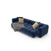 Strips Sofa Blue PNG & PSD Images