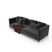 Allen Sofa 2 Seats Black PNG & PSD Images