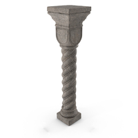 Limestone Twisted Column PNG & PSD Images