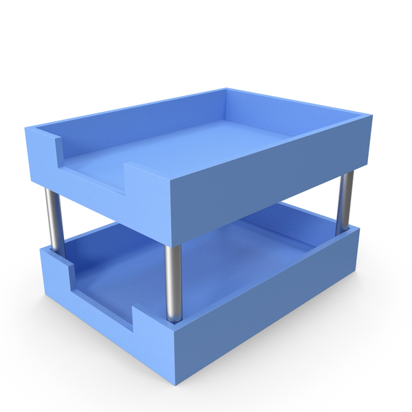 Double Decker Plastic Paper Tray Blue PNG & PSD Images