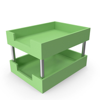 Double Decker Plastic Paper Tray Green PNG & PSD Images