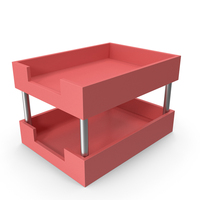 Double Decker Plastic Paper Tray Red PNG & PSD Images
