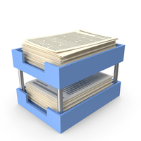 Double Decker Plastic Paper Tray With Paper Blue PNG & PSD Images
