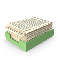 Plastic Paper Tray With Paper Green PNG & PSD Images