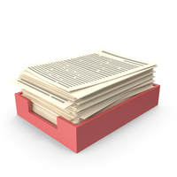 Plastic Paper Tray With Paper Red PNG & PSD Images