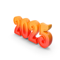 New Year 2025 Colored Icon PNG & PSD Images