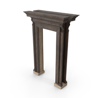 Aged Cedar Double Doorway PNG & PSD Images