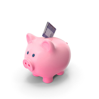 100 Indian Rupees Folded Piggy Bank Save PNG & PSD Images