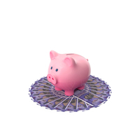 Circular Arranged 100 Indian Rupees Piggy Bank PNG & PSD Images