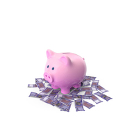 Piggy Bank Save Ground 100 Indian Rupees PNG & PSD Images