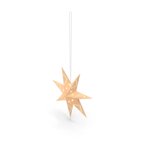Hanging Christmas Paper Star Emission PNG & PSD Images