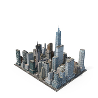 Manhattan District Low Poly Updated PNG & PSD Images