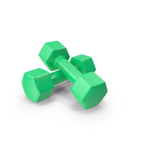 Green Dumbbells PNG & PSD Images