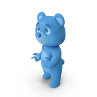 Concerned Bear Pose Blue PNG & PSD Images
