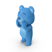 Despairing Bear Pose Blue PNG & PSD Images