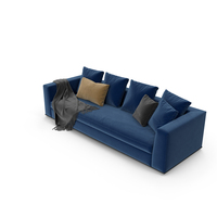 Powell Sofa (Blue) PNG & PSD Images