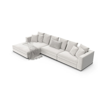 Powell Corner Sofa (White) PNG & PSD Images
