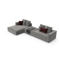 Powell Corner Sofa (Grey) PNG & PSD Images