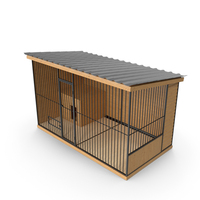 Outdoor Dog Kennel With Roof PNG & PSD Images