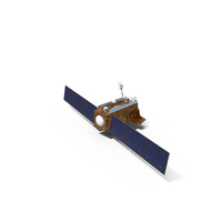 Space Satellite With Solar Panels PNG & PSD Images