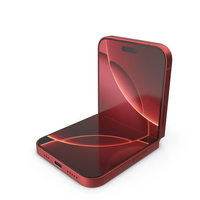 iPhone Flip Bent Crimson Red PNG & PSD Images