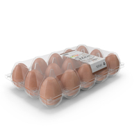 Realistic Egg Tray Packaging With Brown Eggs PNG & PSD Images
