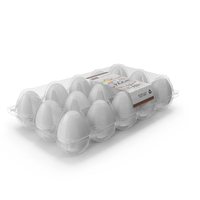 Realistic Egg Tray Packaging With White Eggs PNG & PSD Images
