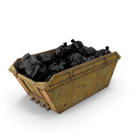Skip Bin With Debris PNG & PSD Images