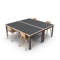 Square Library Table PNG & PSD Images