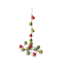 Vintage Christmas Bauble Garland PNG & PSD Images