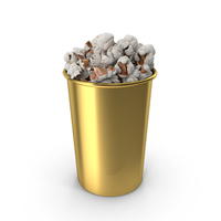 Popcorn Cup Gold PNG & PSD Images