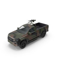 Generic Military Tactical Pickup With Machine Gun PNG & PSD Images