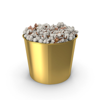 Popcorn Cup Gold PNG & PSD Images